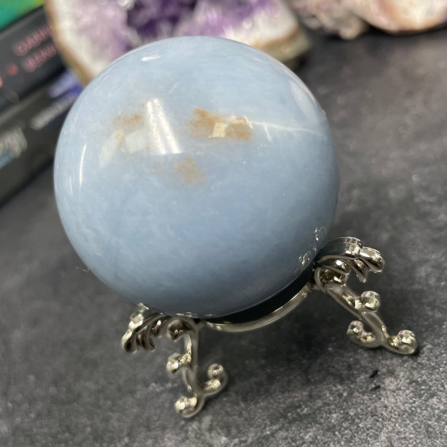 Angelite Crystal Sphere - REDUCED ITEM