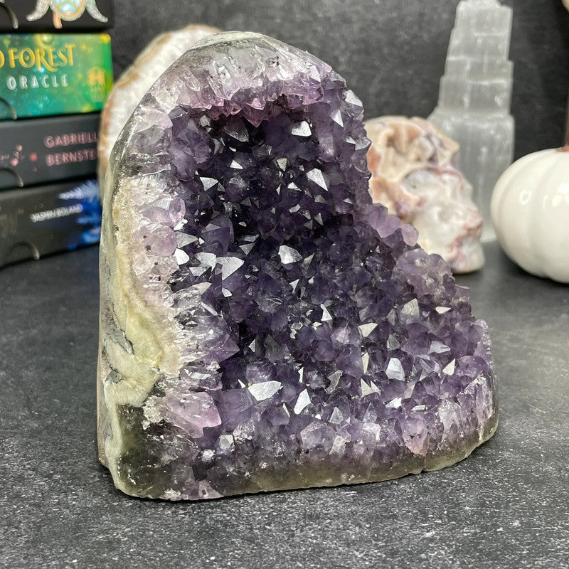 High Quality Uruguayan Amethyst Crystal Cut Base
