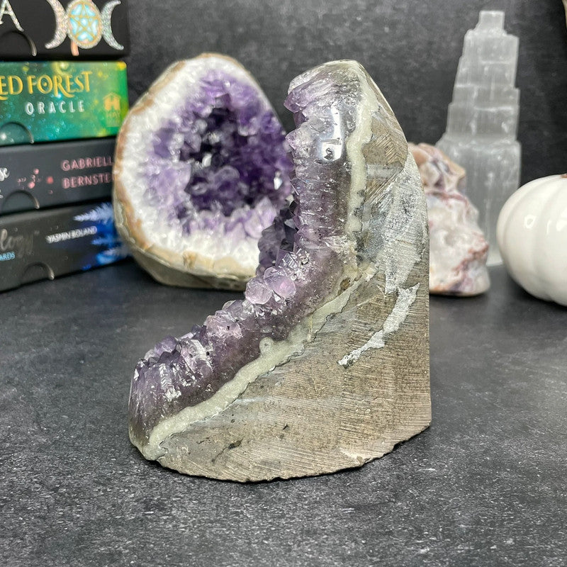 High Quality Uruguayan Amethyst Crystal Cut Base