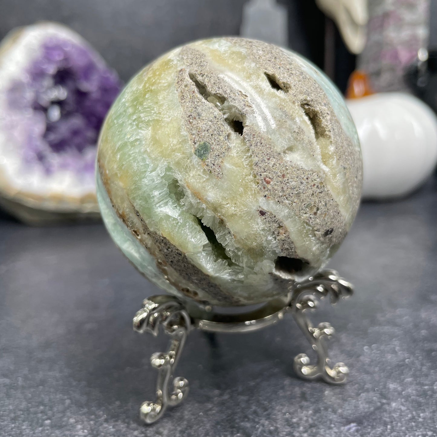 Caribbean Calcite Crystal Sphere
