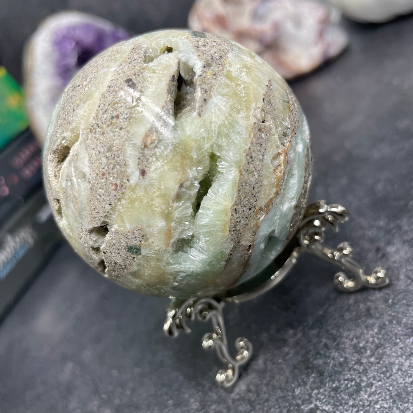 Caribbean Calcite Crystal Sphere