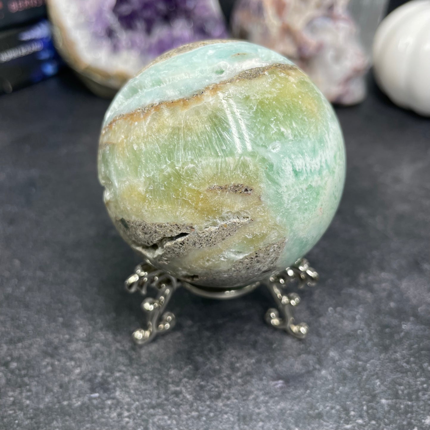 Caribbean Calcite Crystal Sphere