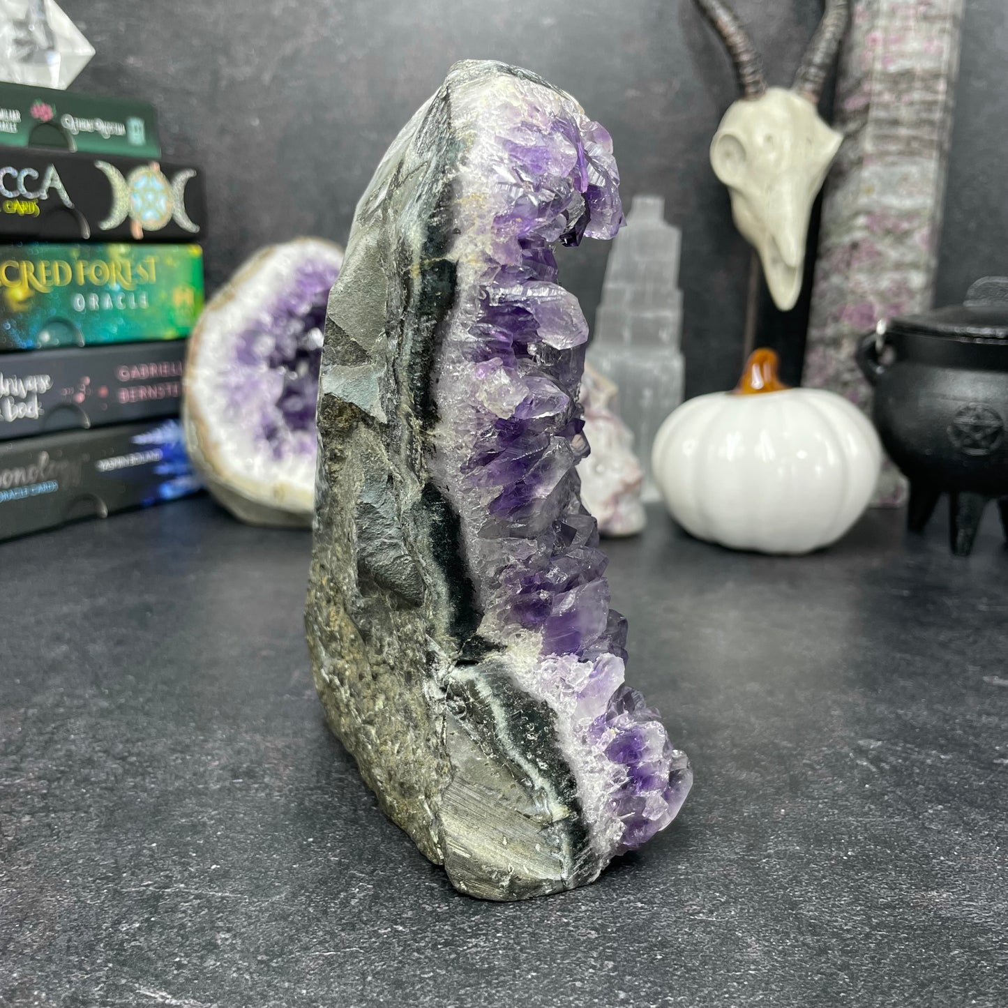 Stunning Large High Quality Uruguayan Amethyst Crystal Cut Base
