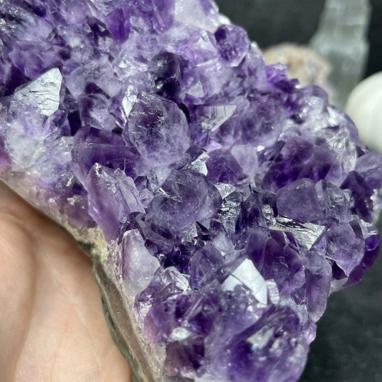 Stunning Large High Quality Uruguayan Amethyst Crystal Cut Base