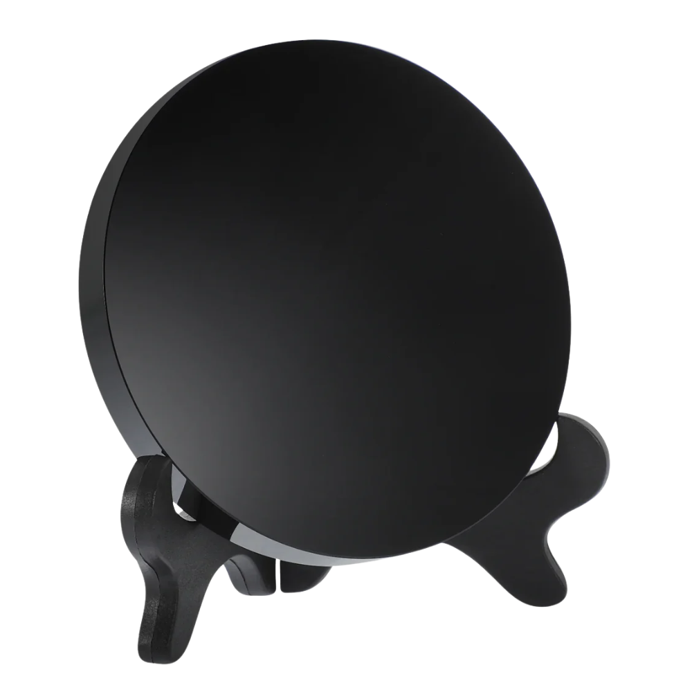 Black Obsidian Crystal Scrying Mirror -12cm