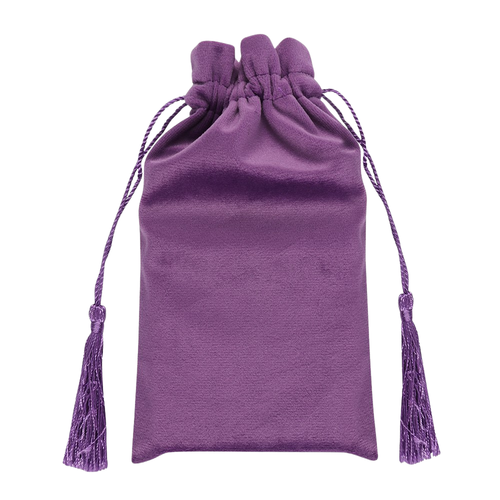 Purple Velvet Tarot Hands Drawstring Pouch