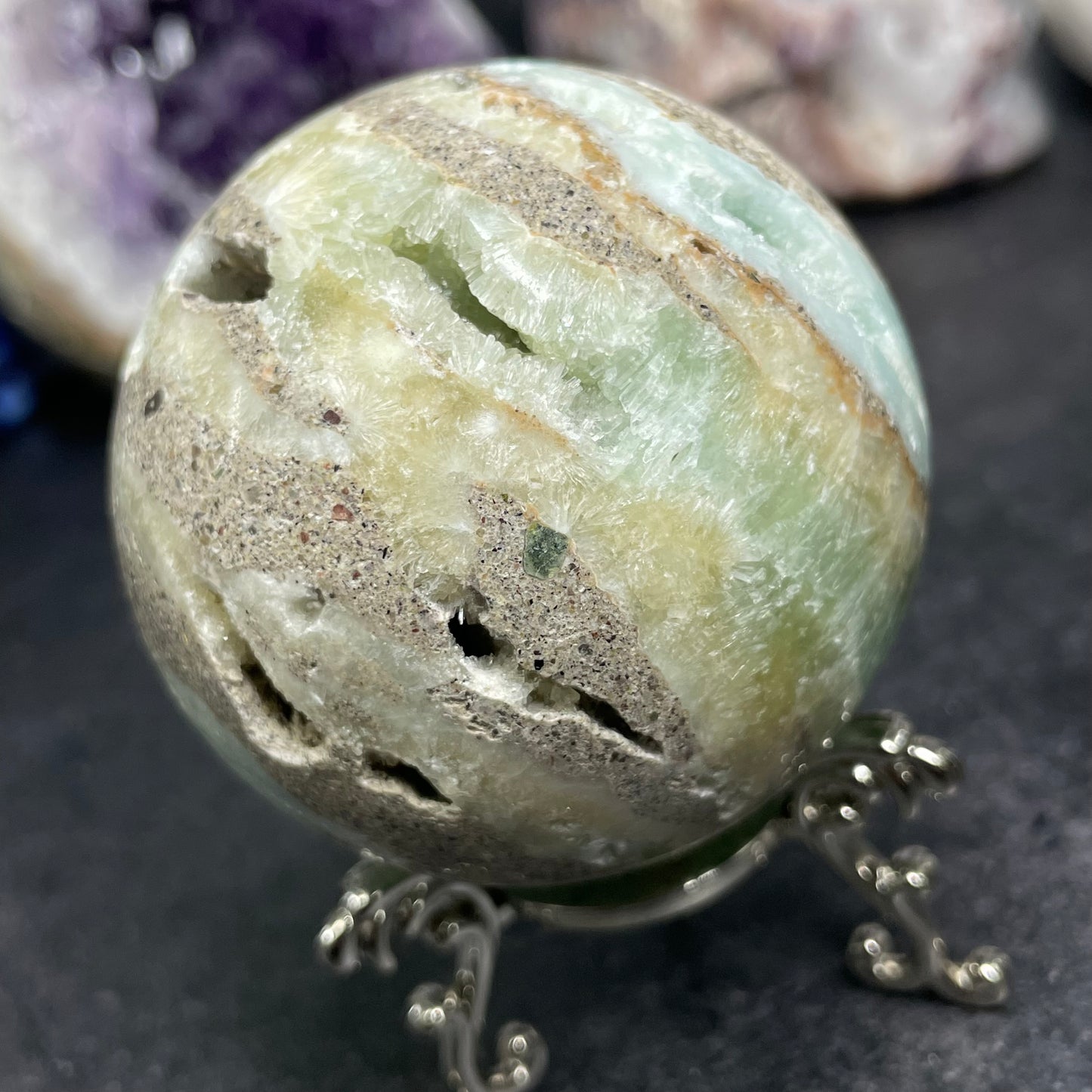 Caribbean Calcite Crystal Sphere