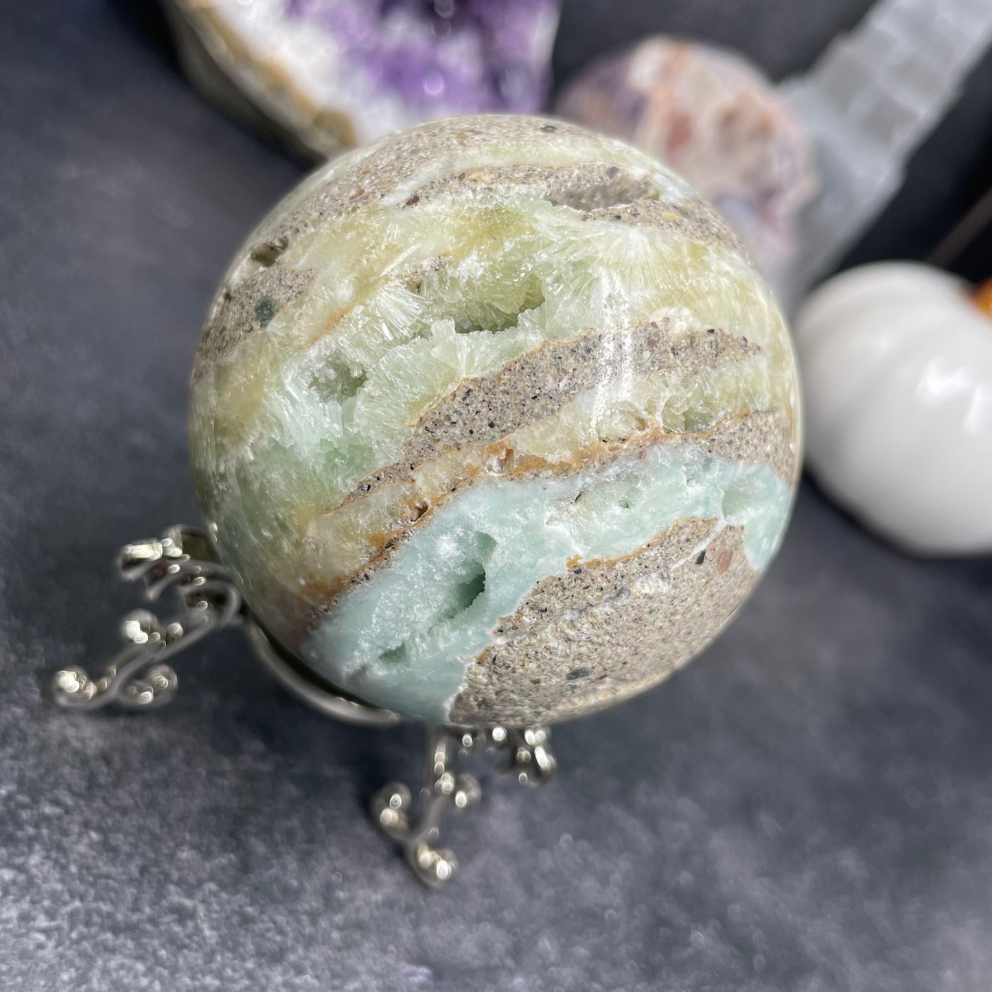 Caribbean Calcite Crystal Sphere