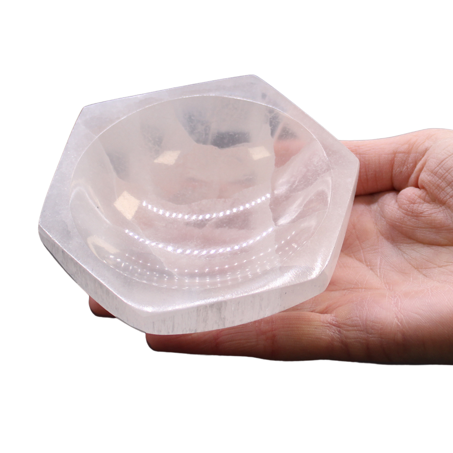 Selenite Hexagonal Crystal Bowl