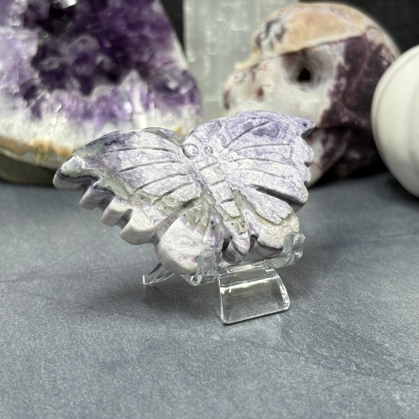 Set of 4 Small Acrylic Crystal Display Stands