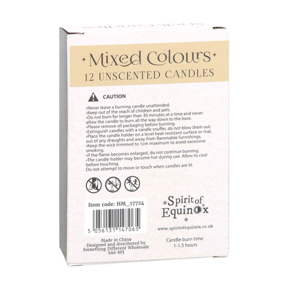 Mixed Colour Spell Candles - Pack of 12