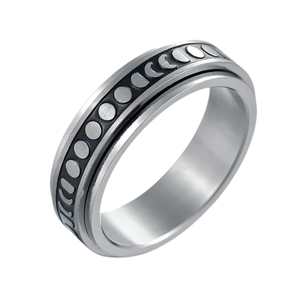 Moon Phases Spinning Anxiety Ring