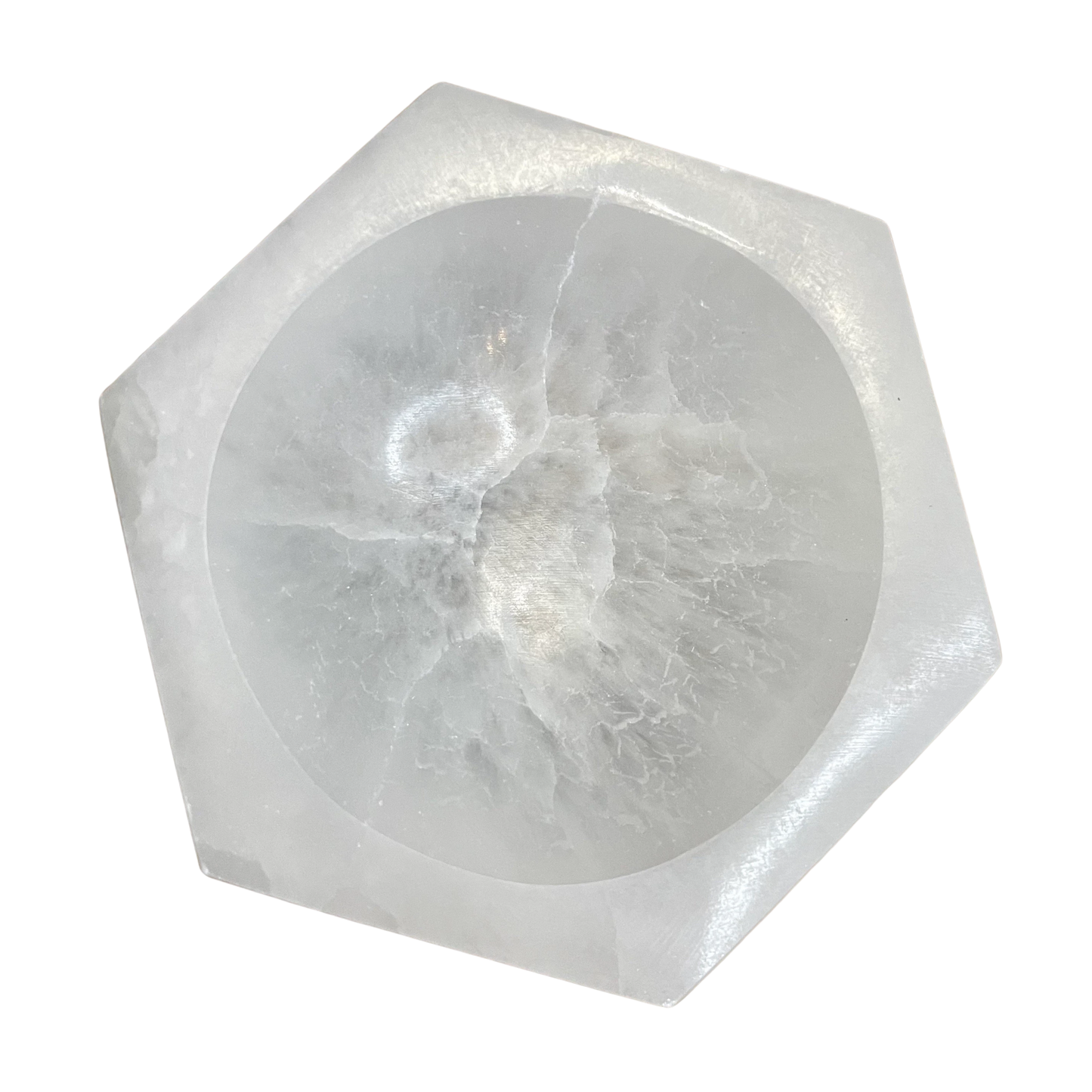 Hexagonal Selenite Crystal Bowl