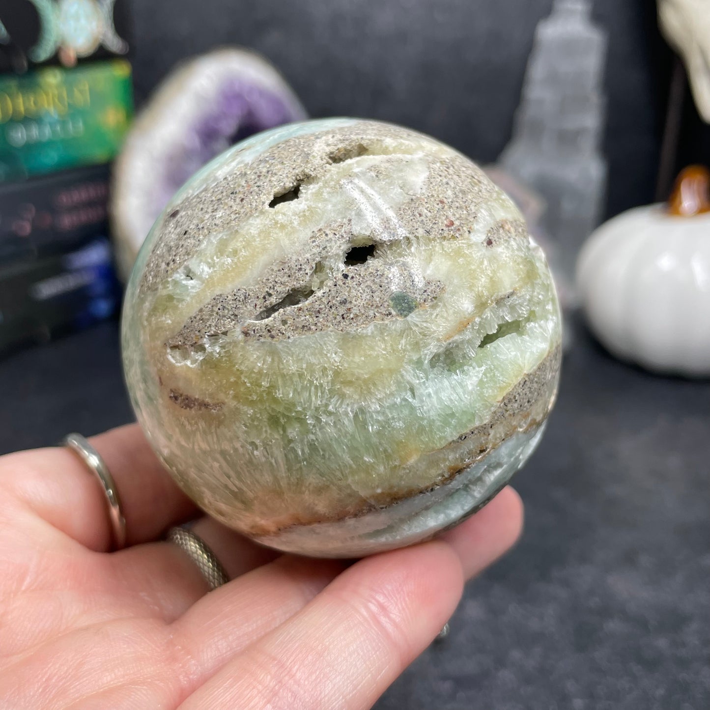 Stunning Caribbean Calcite Crystal Sphere