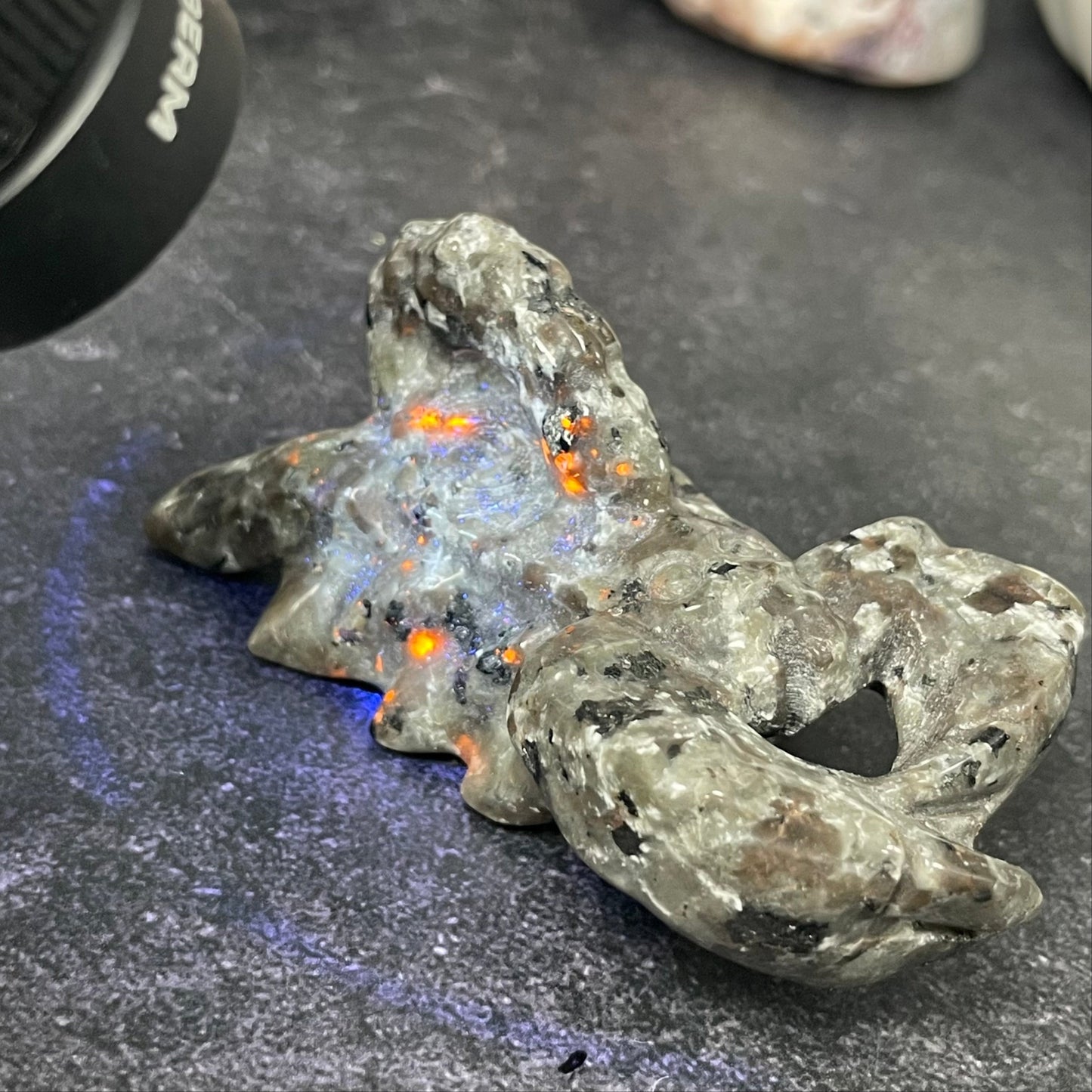 UV Reactive Yooperlite Crystal Scorpion Animal Carving