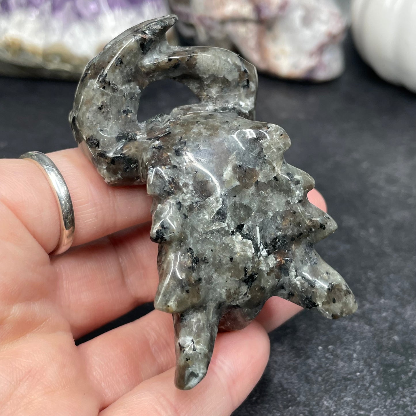 UV Reactive Yooperlite Crystal Scorpion Animal Carving