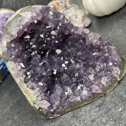 High Quality Uruguayan Amethyst Crystal Cut Base