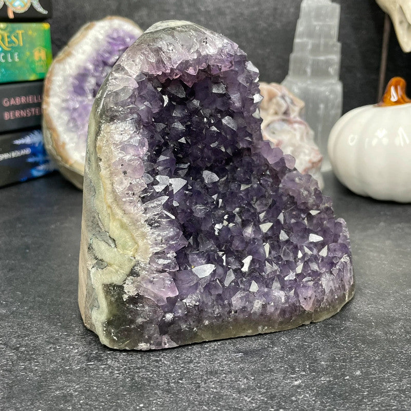 High Quality Uruguayan Amethyst Crystal Cut Base
