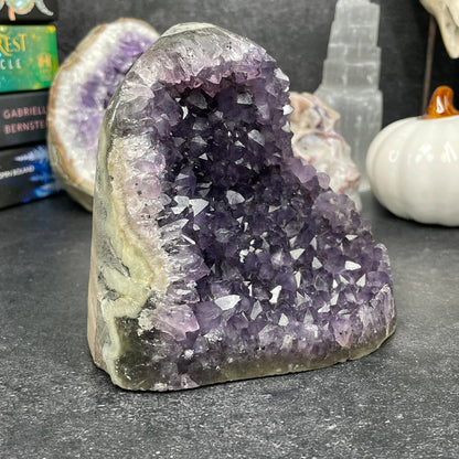 High Quality Uruguayan Amethyst Crystal Cut Base