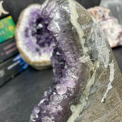High Quality Uruguayan Amethyst Crystal Cut Base