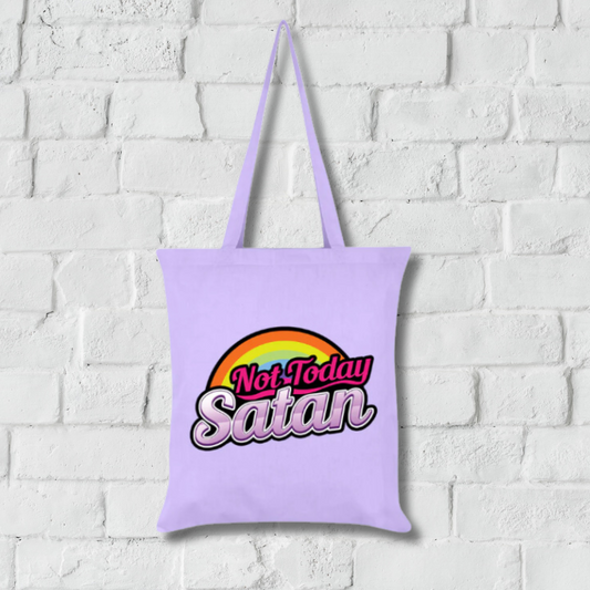 Hoy no Satanás Lila Bolsa de tela 