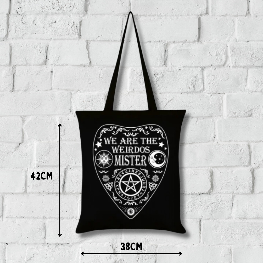 We Are The Weirdos Mister Ouija Black Tote Bag