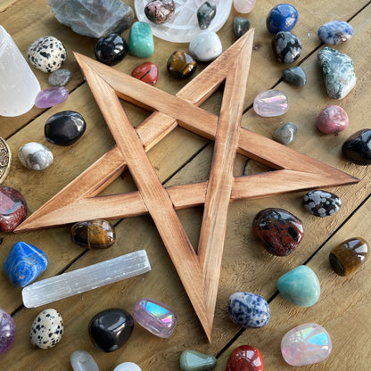 Wooden Pentagram Wall Hanging / Trivet