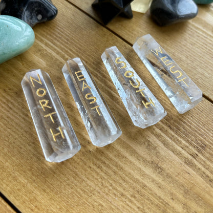 Points of the Compass Crystal Quartz Set