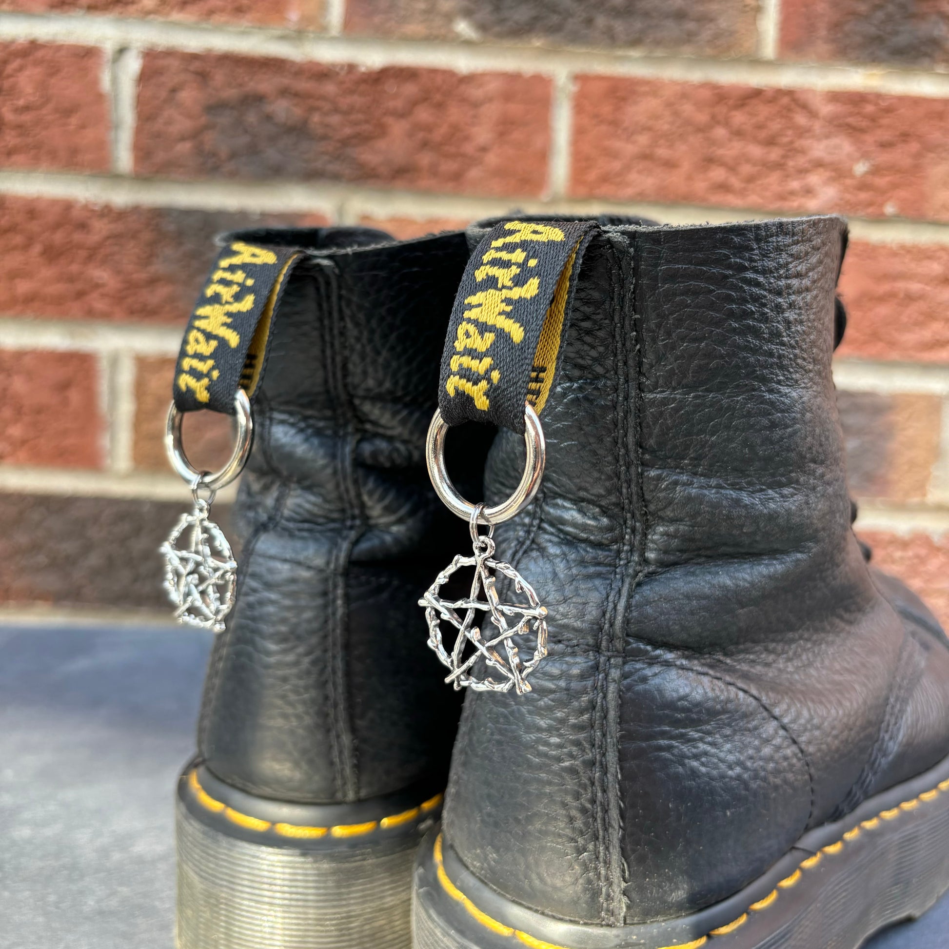 Pair of Silver Pentagram Doc Charms
