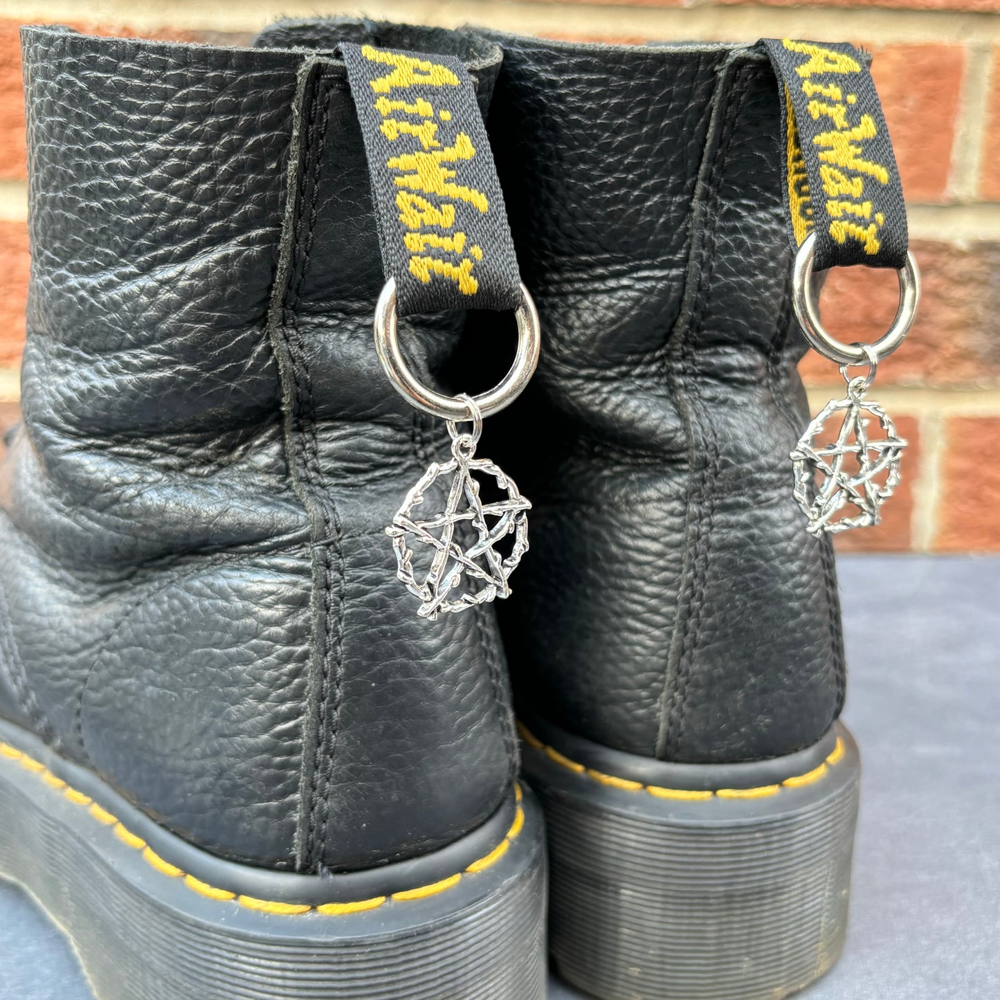 Pair of Silver Pentagram Doc Charms