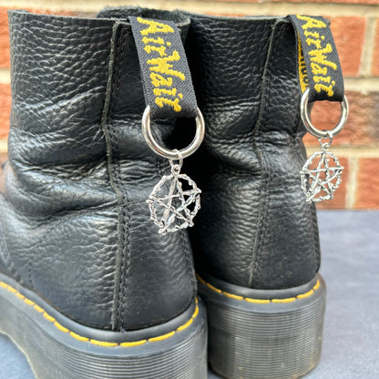 Pair of Silver Pentagram Doc Charms