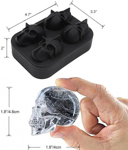 3D Skulls Ice Cube Mould