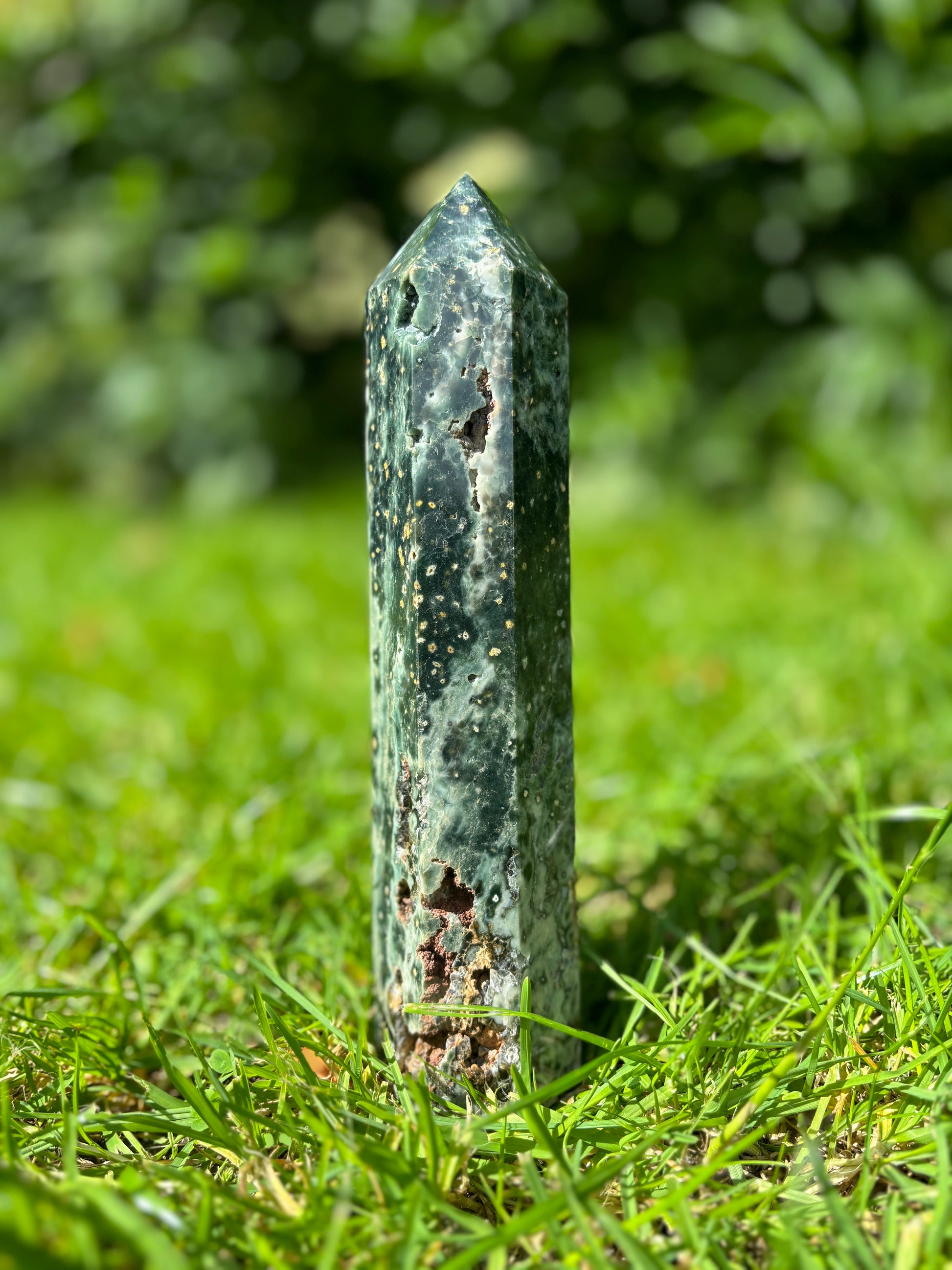 HUGE Ocean Jasper Crystal Tower