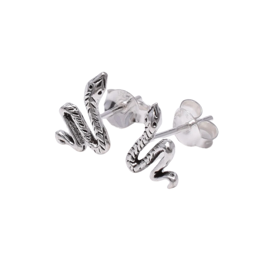 925 Sterling Silver Snake Stud Earrings