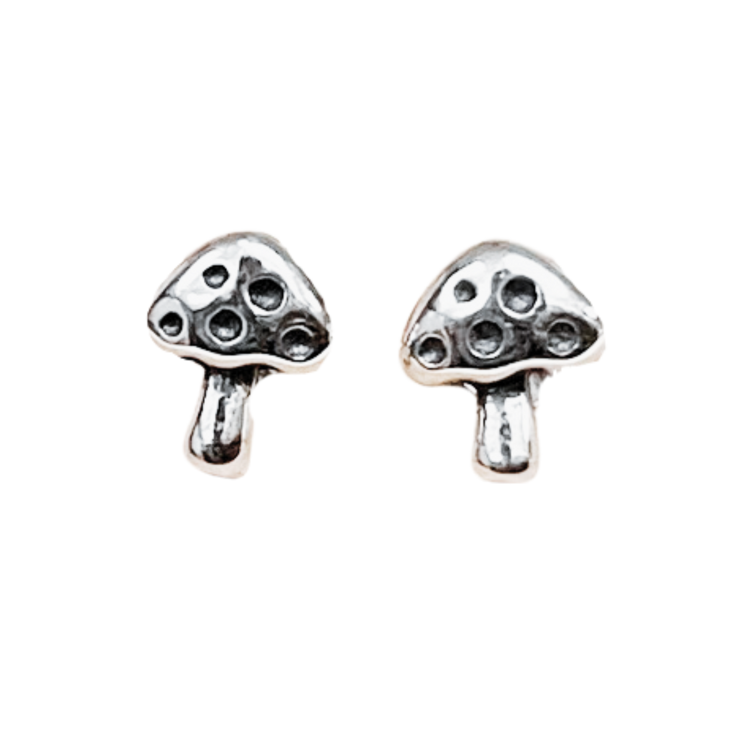 925 Sterling Silver Mushroom Stud Earrings