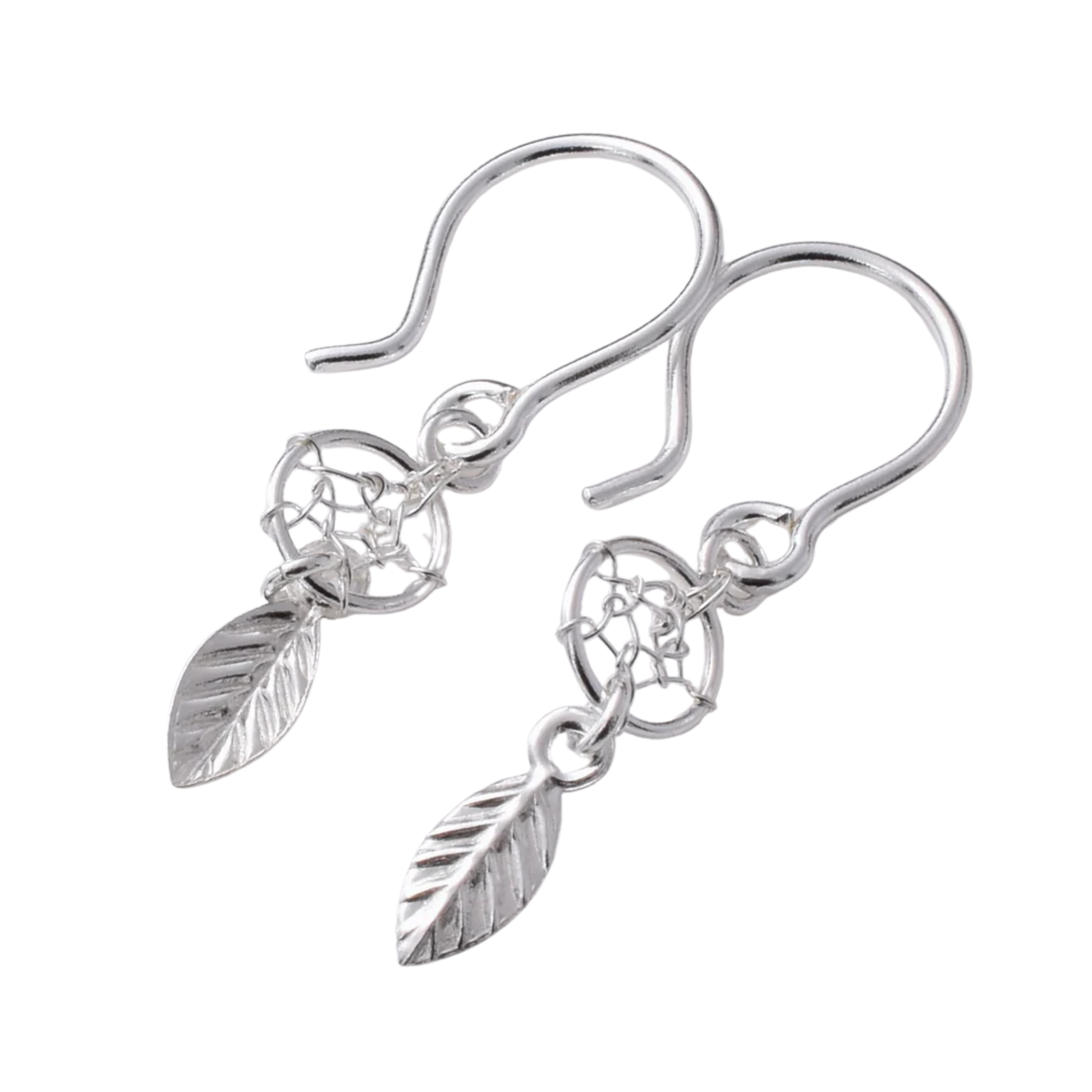925 Sterling Silver Dreamcatcher Drop Earrings