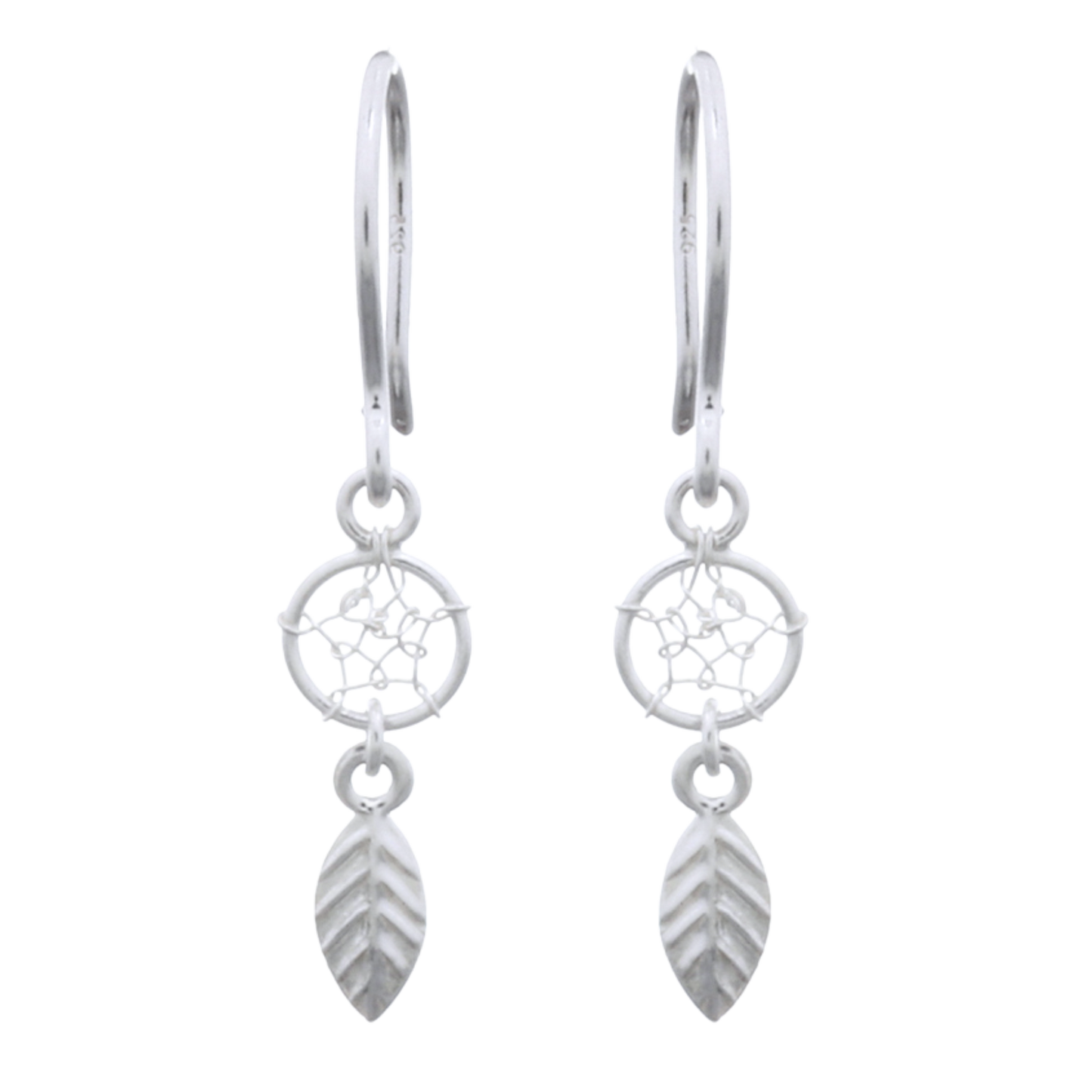 925 Sterling Silver Dreamcatcher Drop Earrings