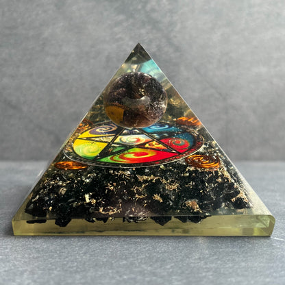 Orgonite Pyramid - Midnight Pentagon