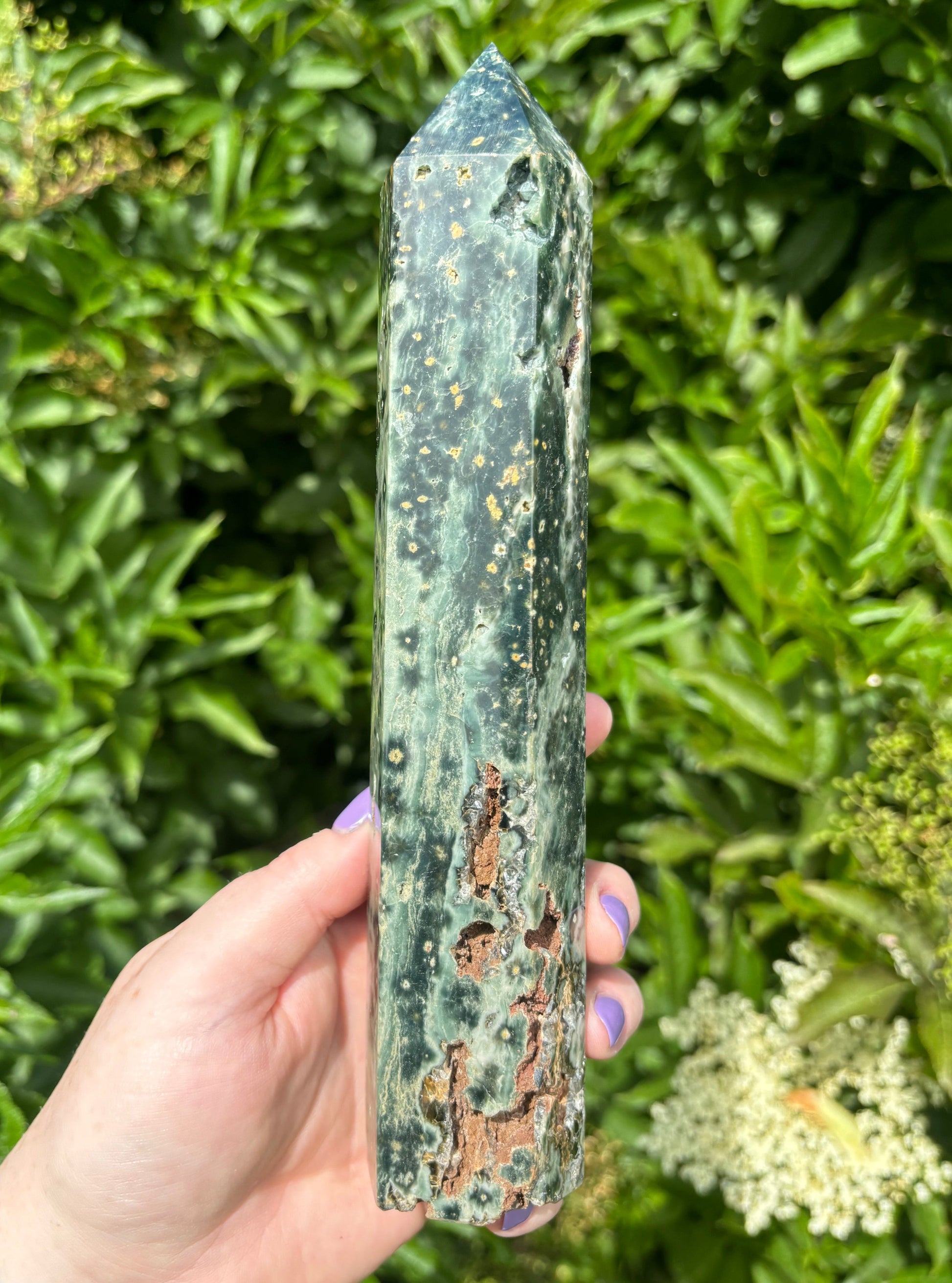 HUGE Ocean Jasper Crystal Tower