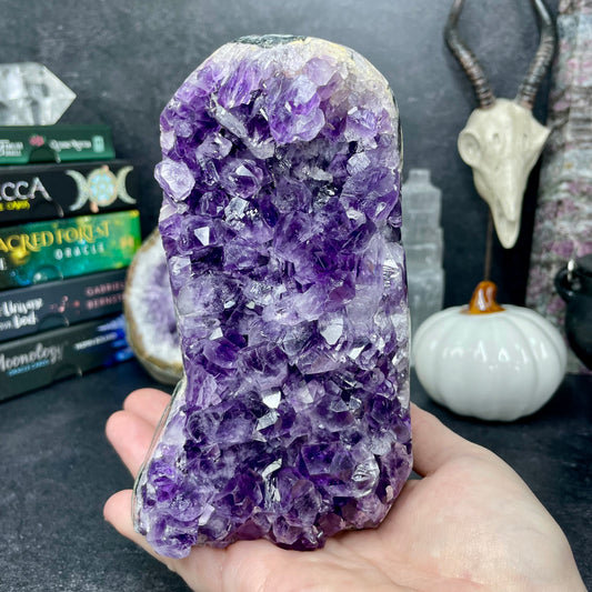 Stunning Large High Quality Uruguayan Amethyst Crystal Cut Base