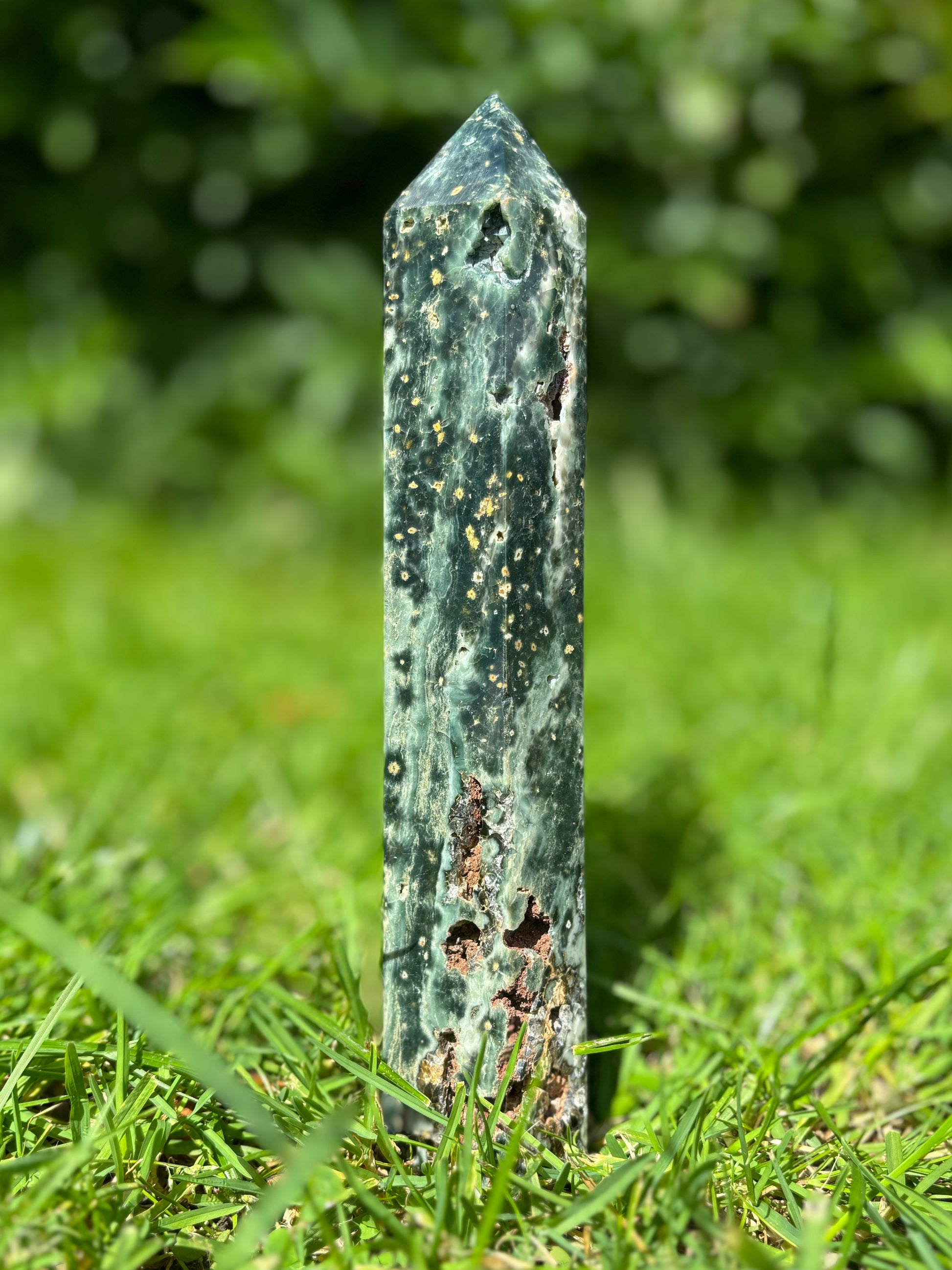 HUGE Ocean Jasper Crystal Tower