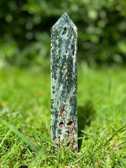 HUGE Ocean Jasper Crystal Tower