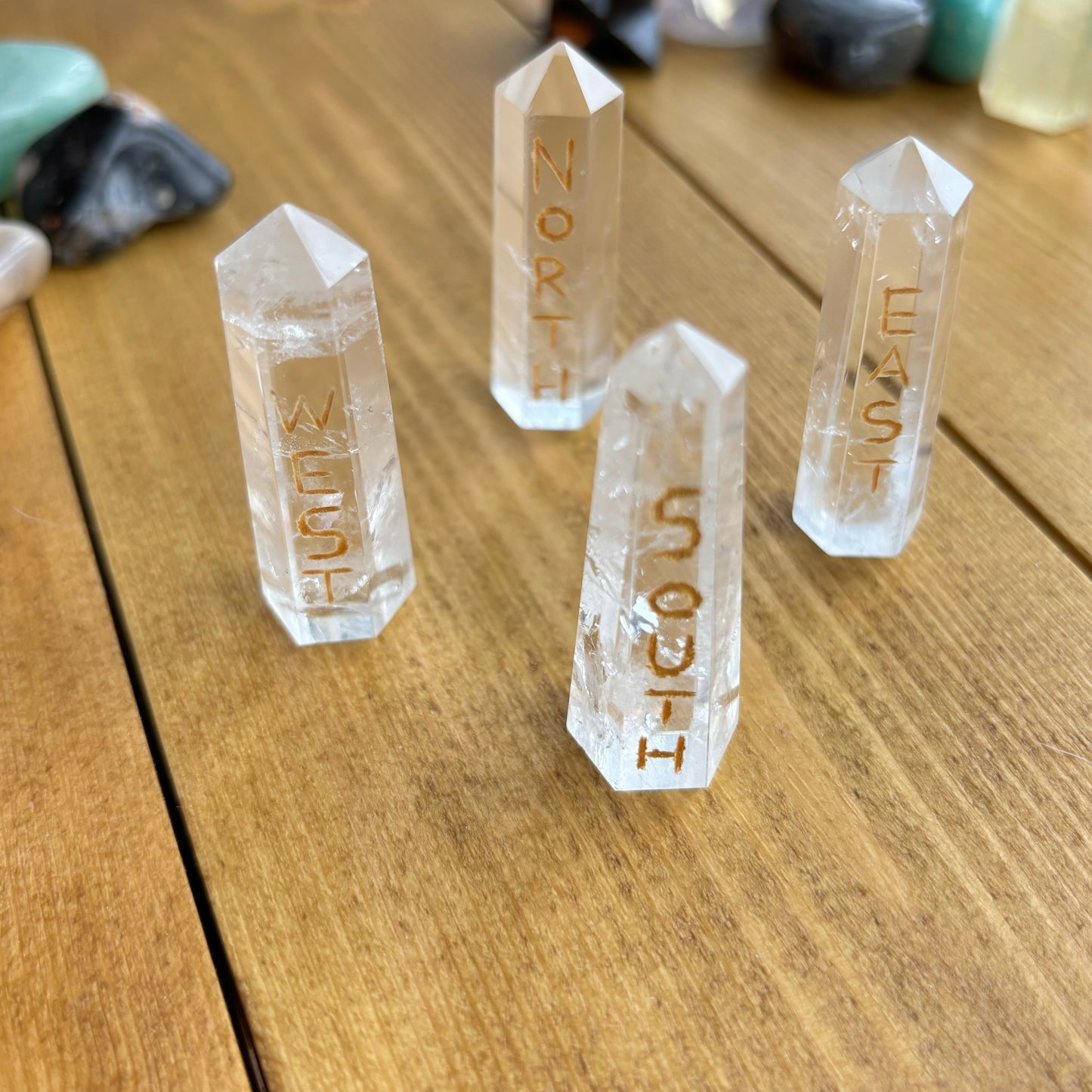 Points of the Compass Crystal Quartz Set
