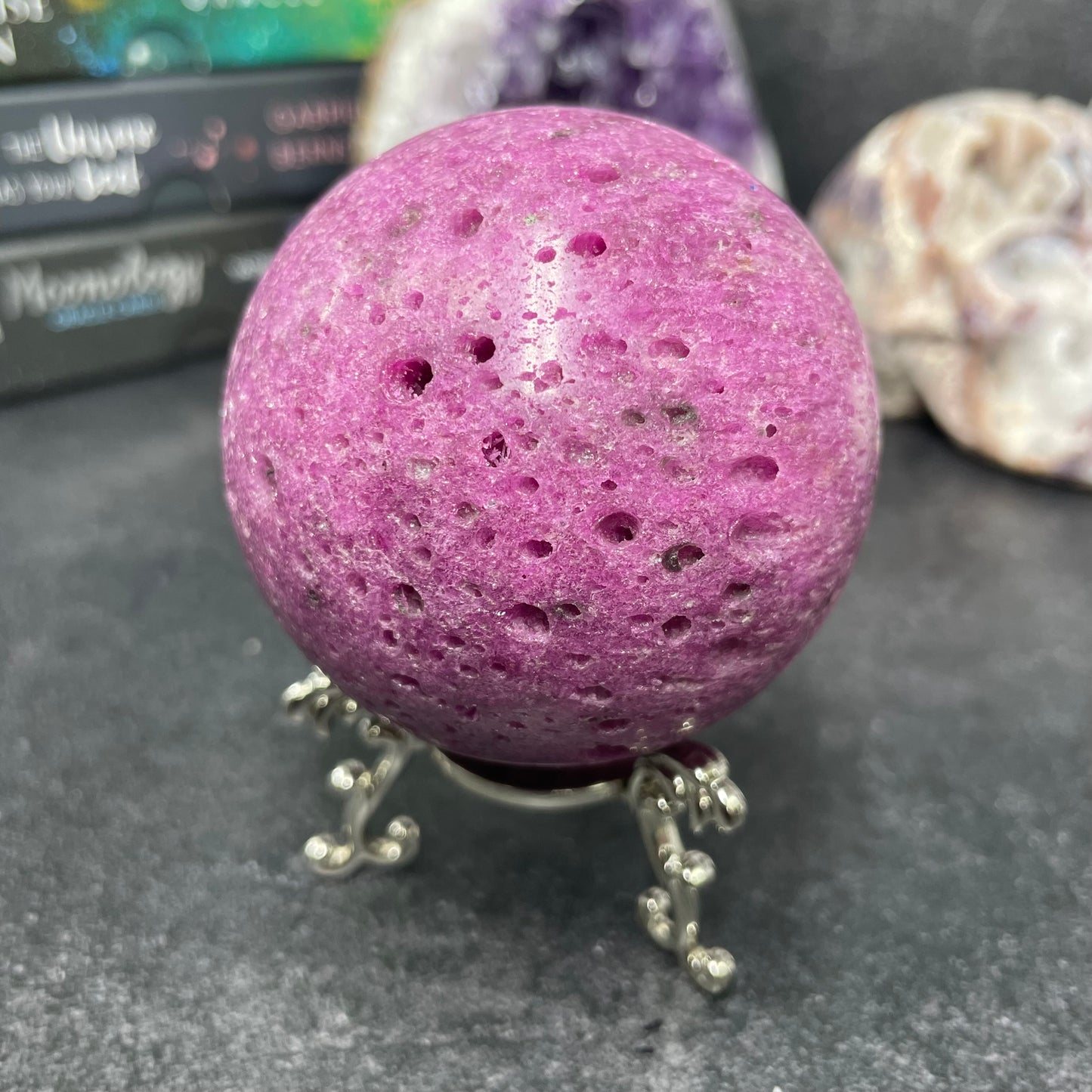 Honeycomb Ruby Crystal Sphere