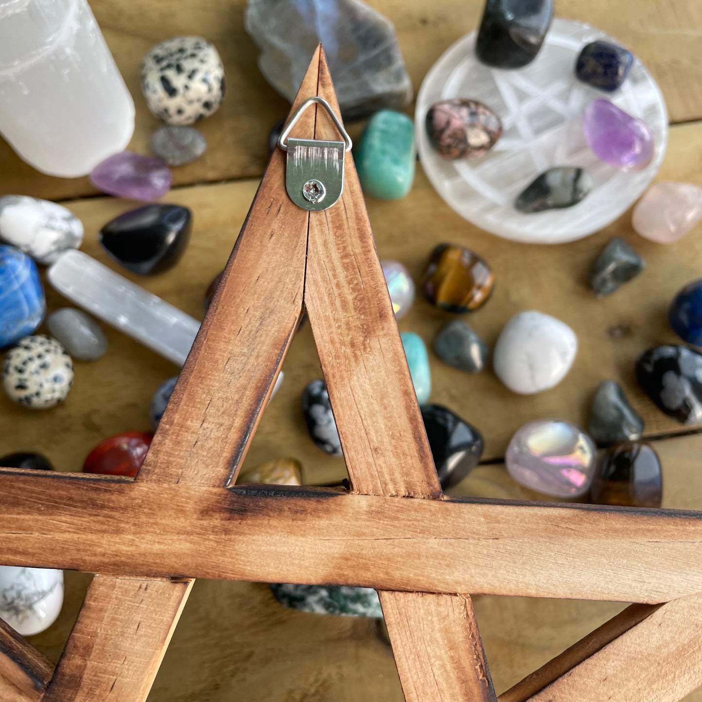 Wooden Pentagram Wall Hanging / Trivet