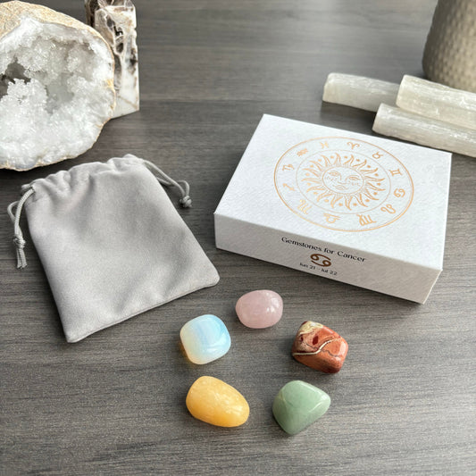 Cancer Crystal Tumbled Stones Set
