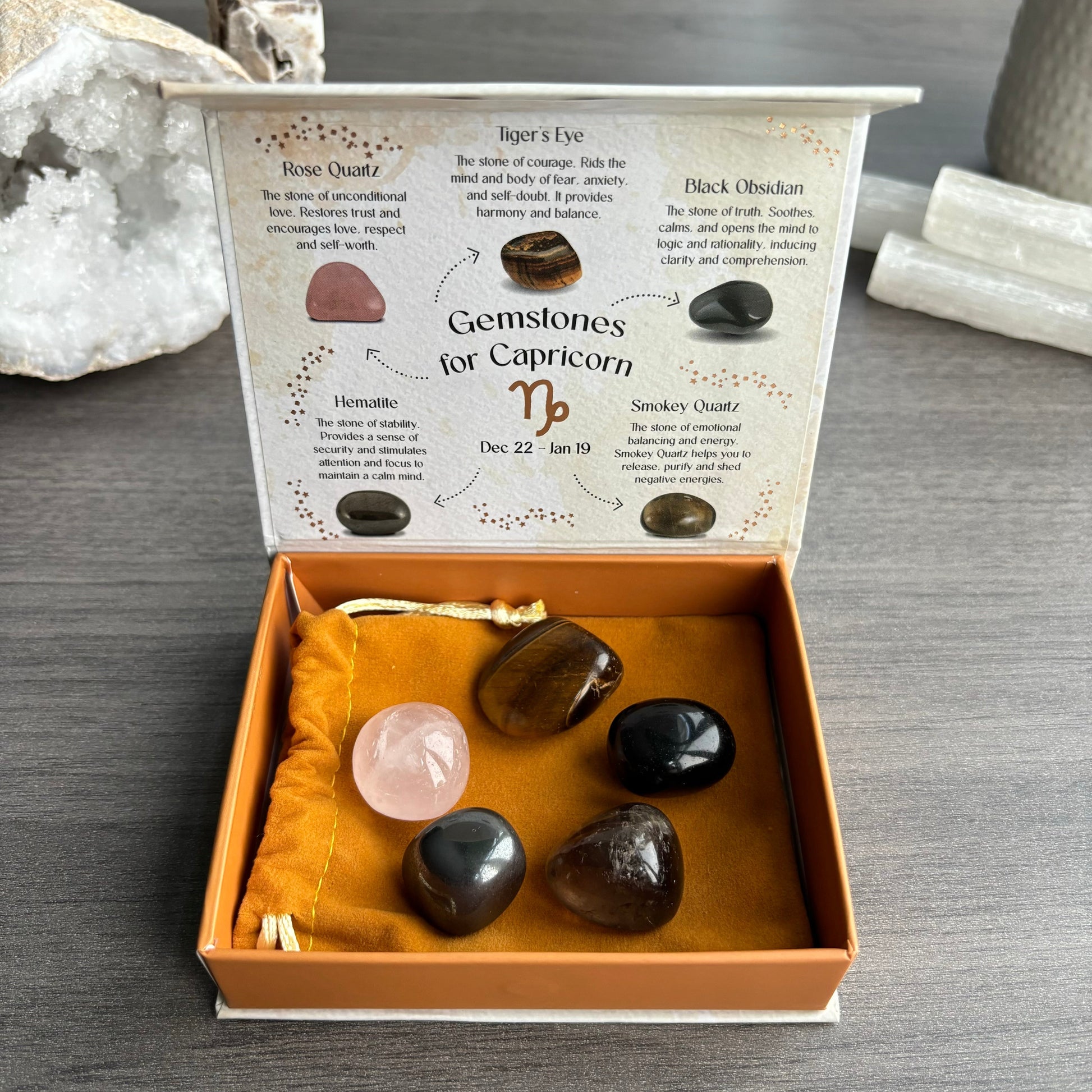 Capricorn Crystal Tumbled Stones Set