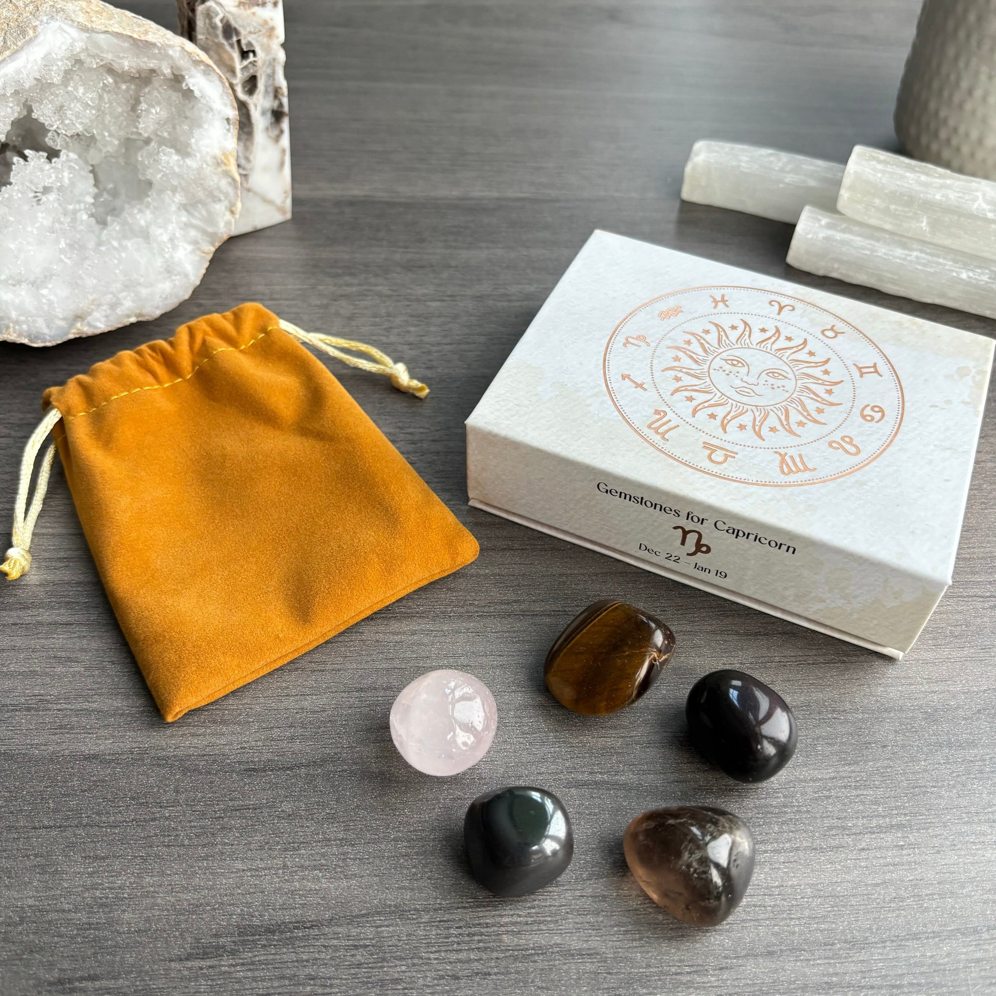 Capricorn Crystal Tumbled Stones Set