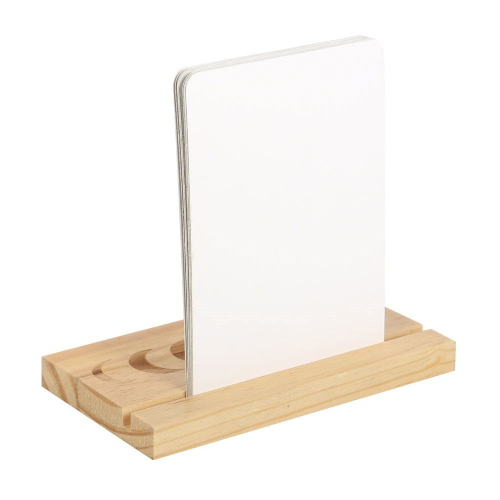 Affirmation Cards with Wooden Moon Phase Stand

