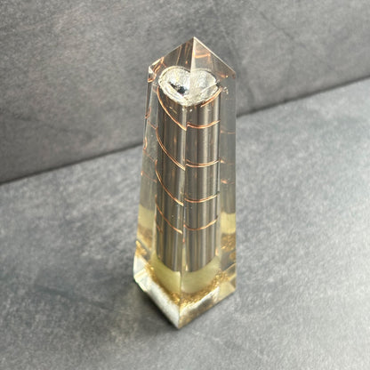 Green Aventurine & Copper Orgonite Tower